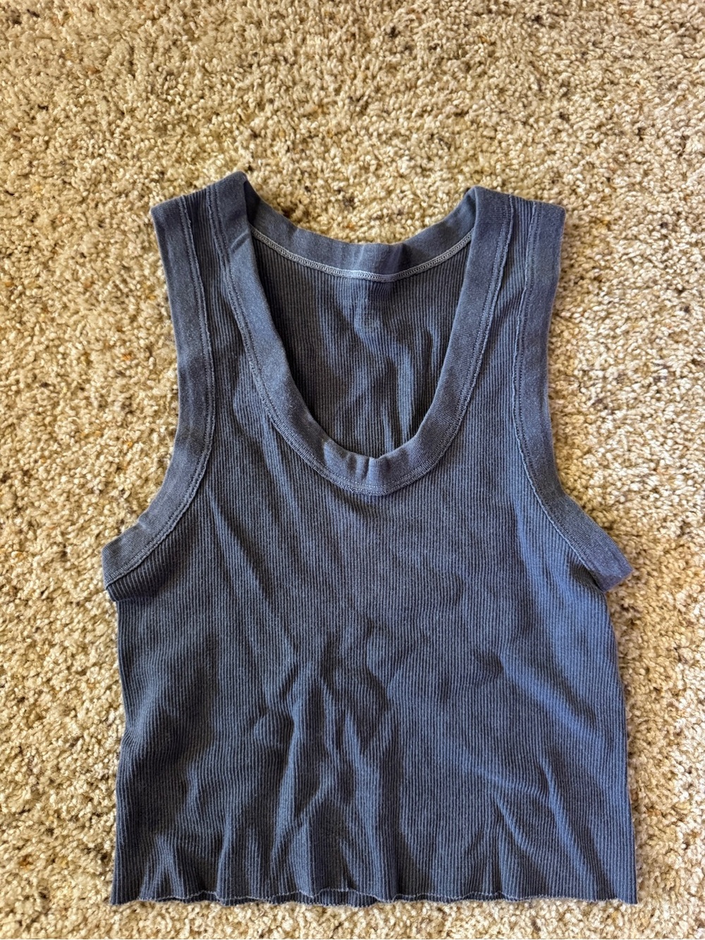 Brandy Melville navy ribbed tank top
